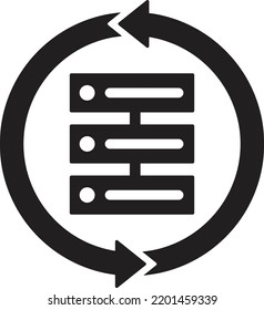 real time data vector icon