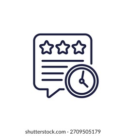 real time feedback icon, line design