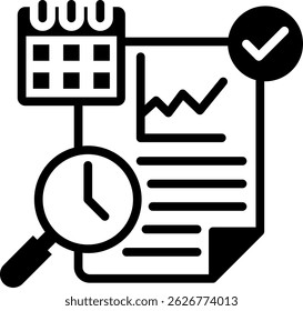 Real Time Icon Mixed Vector Illustration