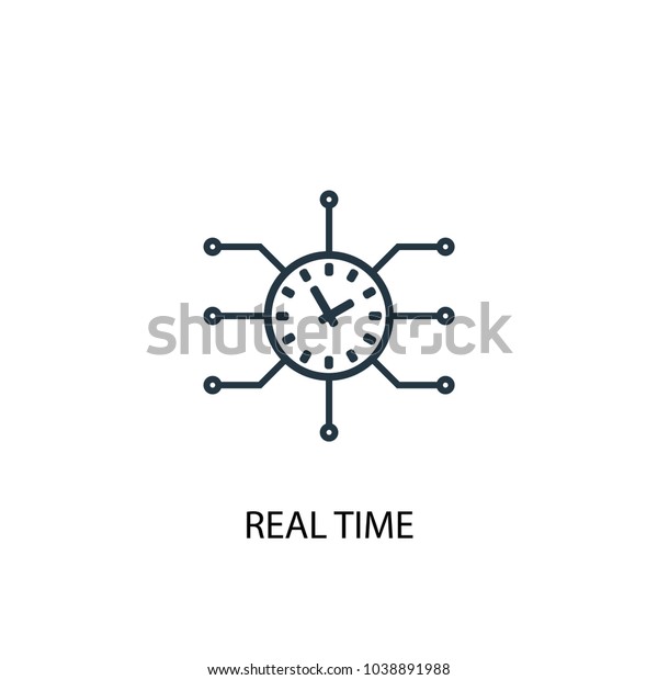 Real time icon. Simple element illustration. Real\
time concept symbol design from Augmented reality collection. Can\
be used for web and\
mobile.