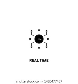 Real Time Icon Vector. Real Time Sign On White Background. Real Time Icon For Web And App