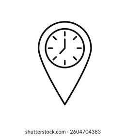 Real time location icon isolated. simple vector icon on white background