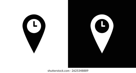 Real time location icon simple line vector. Symbol, logo.