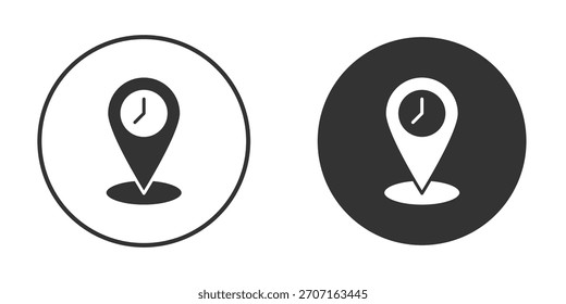 Icono de ubicación en tiempo real para diseño de Sitio web, logotipo para Web y App.