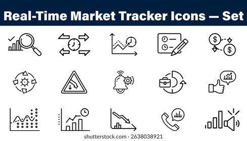Real Time Market Tracker bundle Icons Set live,stock,market,data,icons,finance,tracker,bundle icons