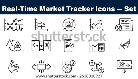 Real Time Market Tracker bundle Icons Set live,stock,market,data,icons,finance,tracker,bundle icons