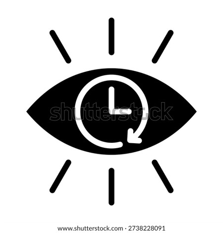 Real Time Monitoring Icon - Solid Black Glyph Icons For Emergency Management