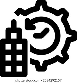 Real Time Operations Outline Icon