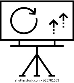 Real Time Presentation Vector Icon