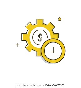 Real Time Pricing Mechanism Dynamic Real Time Pricing Vector Illustration Icon Design