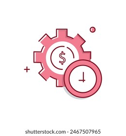 Real Time Pricing Mechanism Dynamic Real Time Pricing Vector Illustration Icon Design