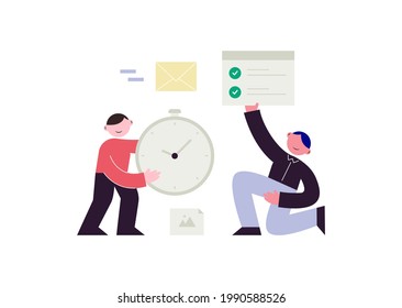 Real Time Schedule Vector Illustration