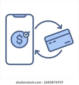 Real Time Settlement Blue Icon Vector Illustration