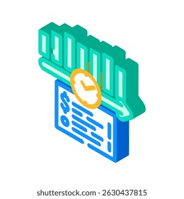 real time spending insights fintech isometric icon vector. real time spending insights fintech sign. isolated symbol illustration
