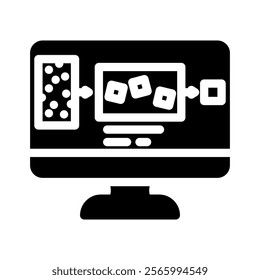 real time stream glyph icon vector. real time stream sign. isolated symbol illustration