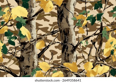 Real floresta camuflagem projeto padrão sem costura para caça e uniformes militares. Caça à camuflagem. Campanha digital. Camo abstrato.