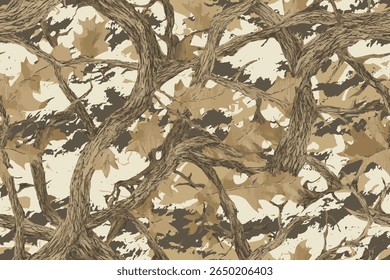 Real floresta camuflagem projeto padrão sem costura para caça e uniformes militares. Textura de fundo de camuflagem de caça