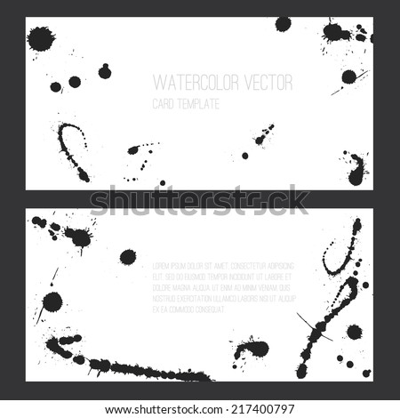 Real watercolor abstract vector card background, vector illustration, stain watercolors colors, watercolor splashes. Watercolor composition.