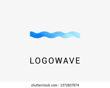 Real wave logo design template