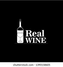 REAL WINE DESIGN LOGO VECTOR 