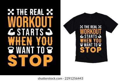 Diseño de camisetas GYM, diseño de camisetas Vector GYM, diseño de camisetas Workout, diseño de camisetas Fitness
