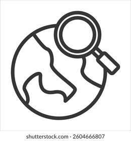 Real World Outline Icon Vector Illustration