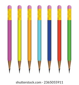 Ilustración de lápiz de color realástico Imagen vectorial