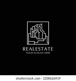 Realestate Logo Icon Vector Image Investasi 