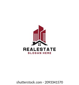 realestate logo template vector, icon in white background