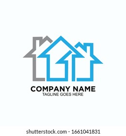 Realestate logo vector. Home simple and clean design vector logo or icon