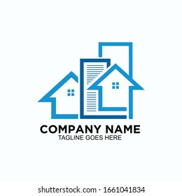 Realestate logo vector. Home simple and clean design vector logo or icon