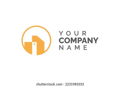 Logo de la inmobiliaria ilustración de vector casa, apartamento, edificio, villa