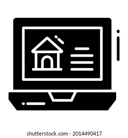 real-estate website trendy icon, flat style isolated on white background. Symbol for your web site design, logo, app, UI.