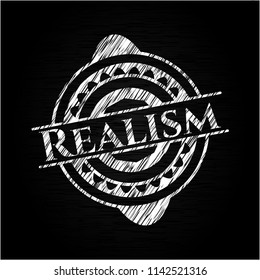 Realism chalkboard emblem