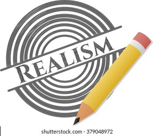 Realism draw with pencil effect