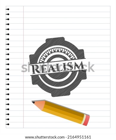 Realism draw with pencil effect. Vector Illustration. Detailed. 