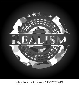 Realism on grey camo pattern