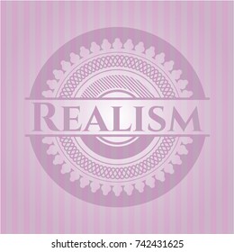 Realism pink emblem