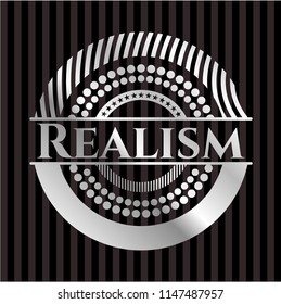 Realism silver shiny badge