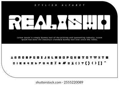 Realismo Stylish alphabet display vector font and Beautiful luxury Font