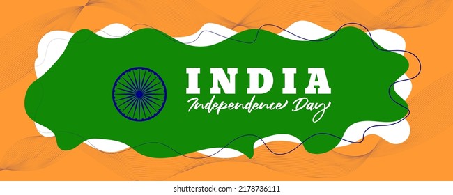 Realistic 15th august Indian independence day background design