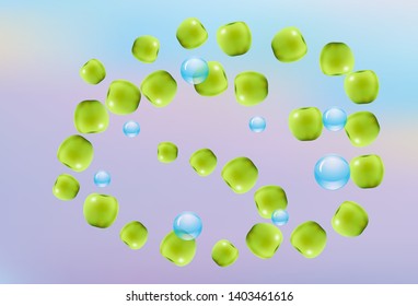 Realistic 3d apples. Detailed 3d Illustration Isolated On White. Design Element For Web Or Print Packaging. Vector Illustration. 