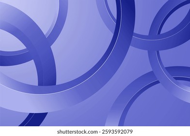 Realistic 3D background purple rings overlapping