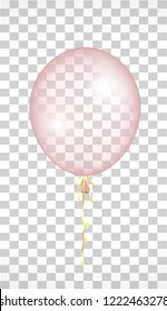 Realistic 3d Balloon Blue Transparent On Png Background. Element For Your Party Composition