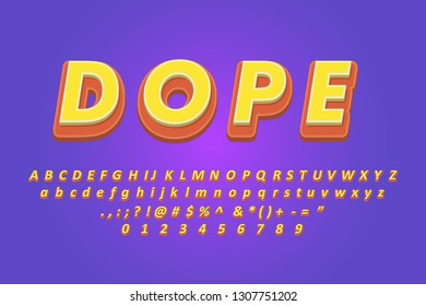 Realistic 3D cartoon text effects