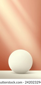 Fondo de la etapa de producto del cuadro 3d realista. Marco geométrico abstracto. Presentación de producto vacía, marco redondo. Escena vertical mínima. Fondo de la plataforma del producto. Vector