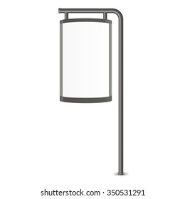 Realistic 3d citylight. Ad lightbox. Mock Up Template Ready For Your Design. Vector illustration
