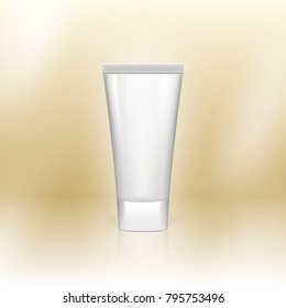 Realistic 3D Clear Tube Of Cream. EPS10 Vector