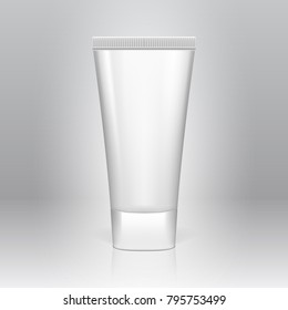 Realistic 3D Clear Tube Of Cream. EPS10 Vector