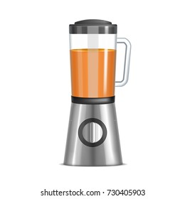 Realistic 3d Closeup Kitchen Blender Healthy Food Home Menu Concept Electric Device. Vector illustration